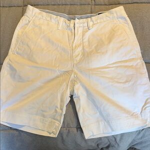Ralph Lauren Men's White Flat Front Shorts